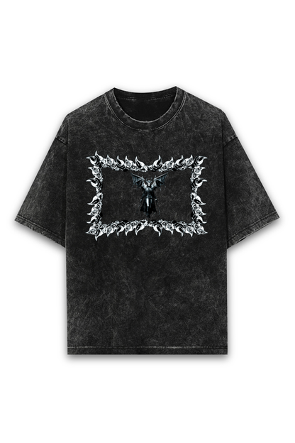 Demon Frame Acid Wash Oversized T